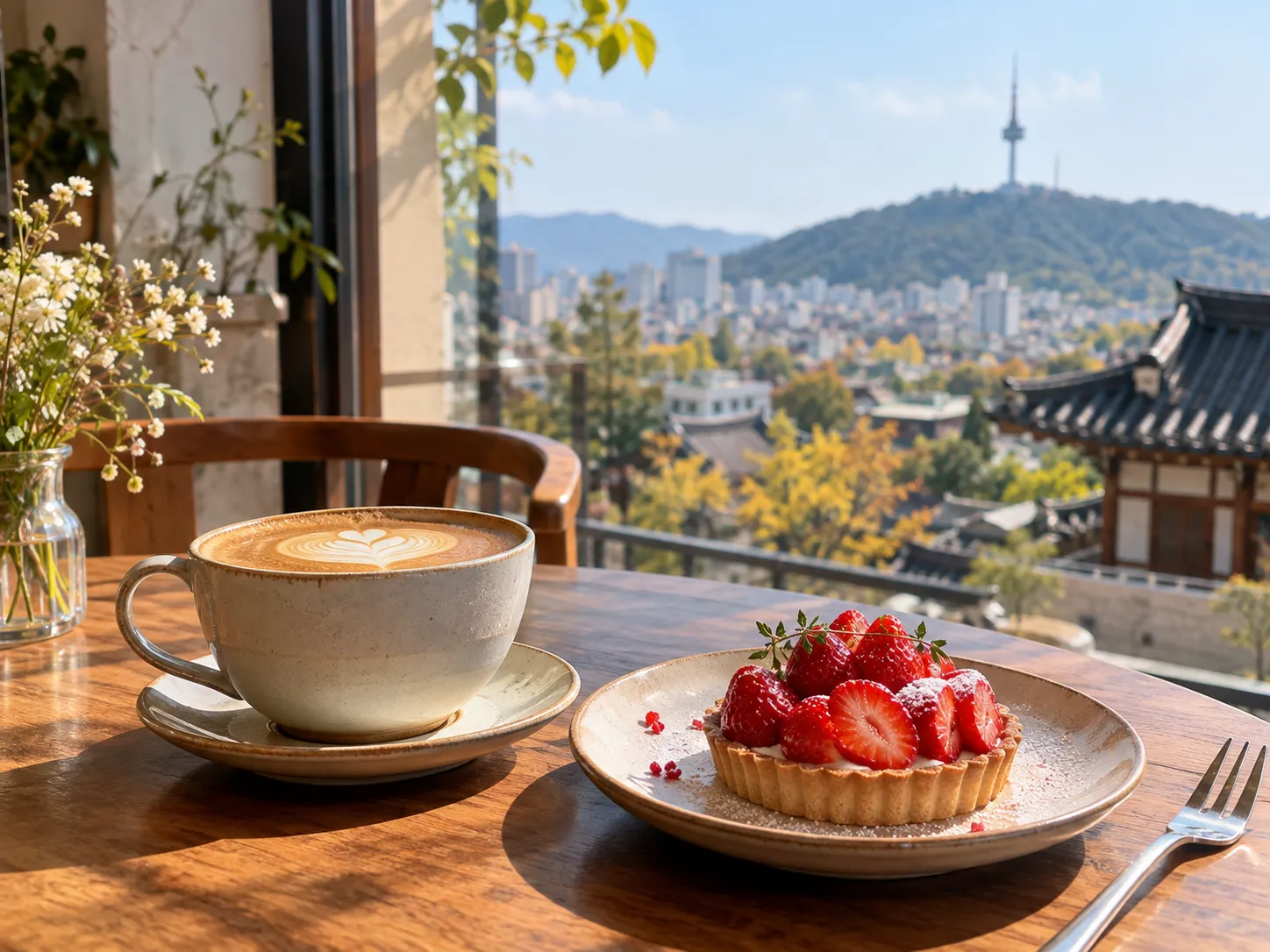 大邱の景色を望むカフェとスイーツ